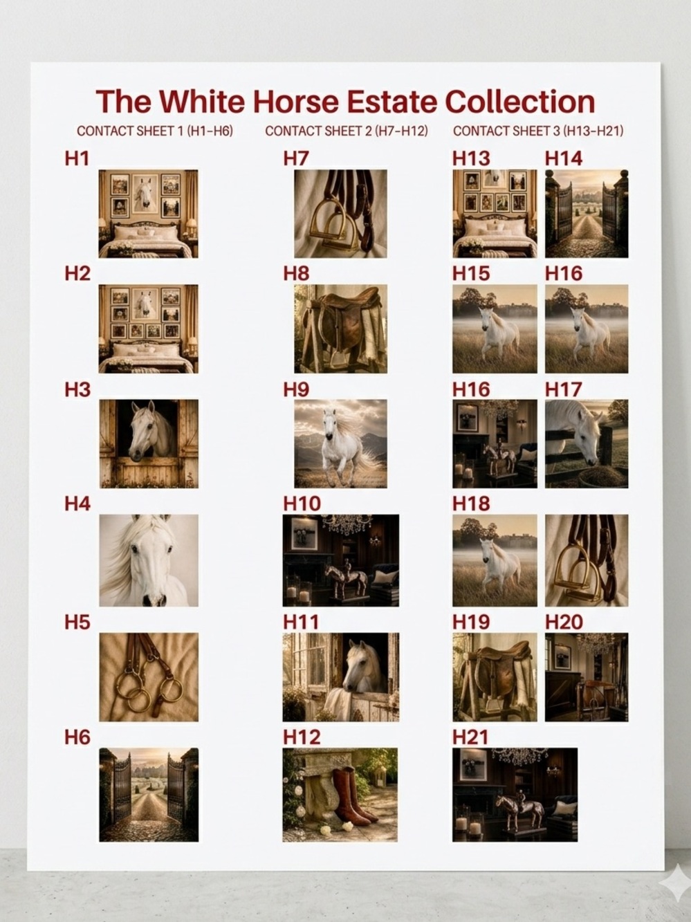 The White Horse Estate Collection™ | Luxury Equestrian Wall Art Prints | Pick 8 - Picture 5 of 8